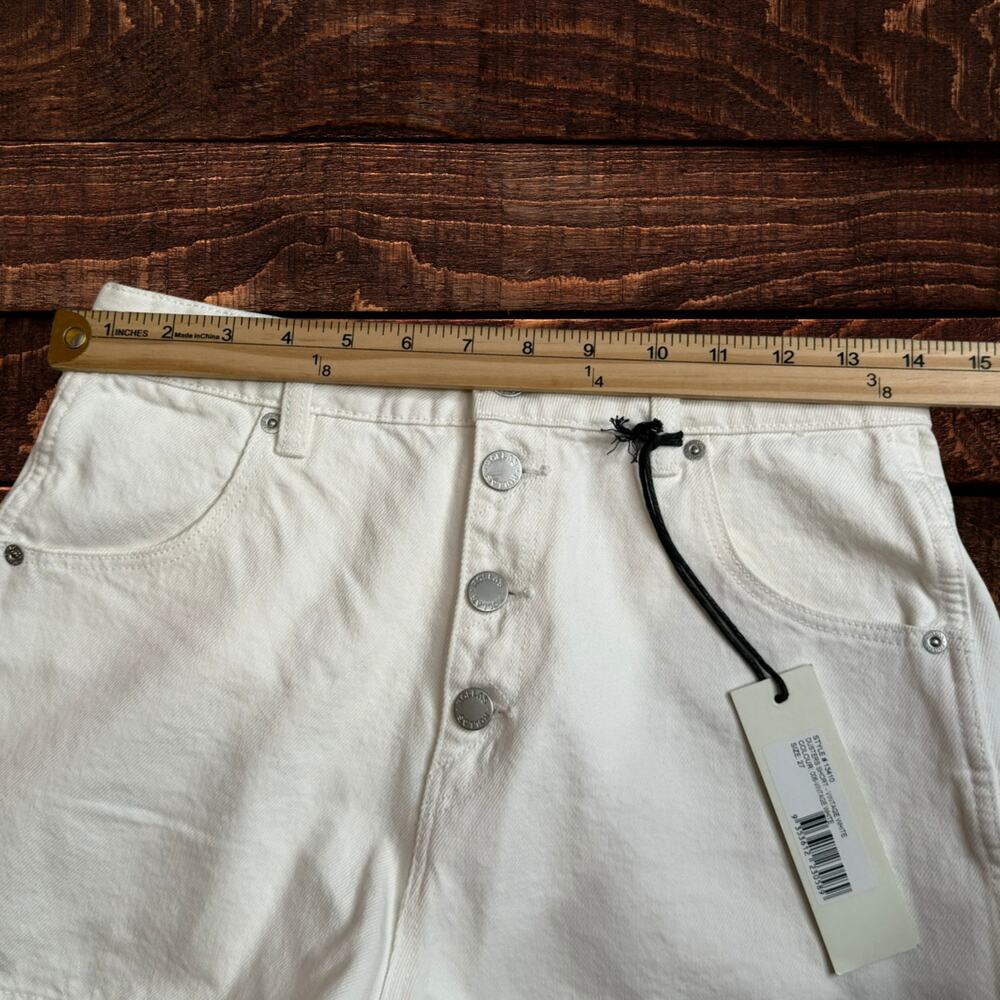Rolla's Dusters High Rise Slim Button Fly Denim Shorts Vintage White Size 27 - Picture 7 of 10